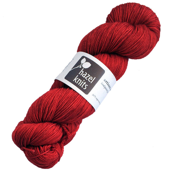 Icelandic Poppy Sock Yarn, Red Orange Superwash Merino